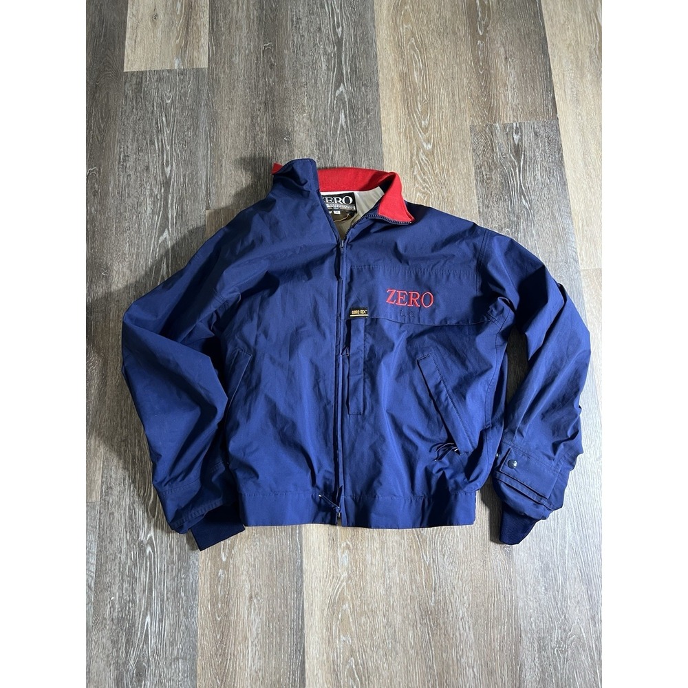 VTG‎ Zero Restriction Golf Jacket Mens Medium Blue GORE-TEX Full Zip Outerwear